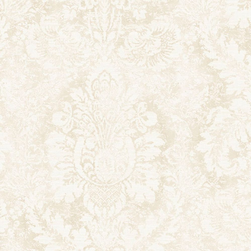 Patton Wallcoverings AF37713 Flourish (Abby Rose 4) Valentine Damask Wallpaper in Taupe & Linen 